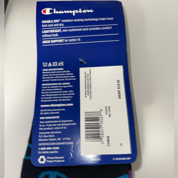 NWT Champion women’s size 5-9 invisible liners 6 pair pack - Picture 4 of 4